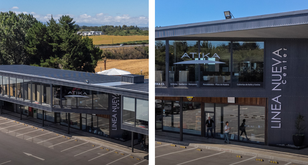 Vista desde arriba de la tienda Atika Puerto Varas en Stripcenter Línea Nueva. 